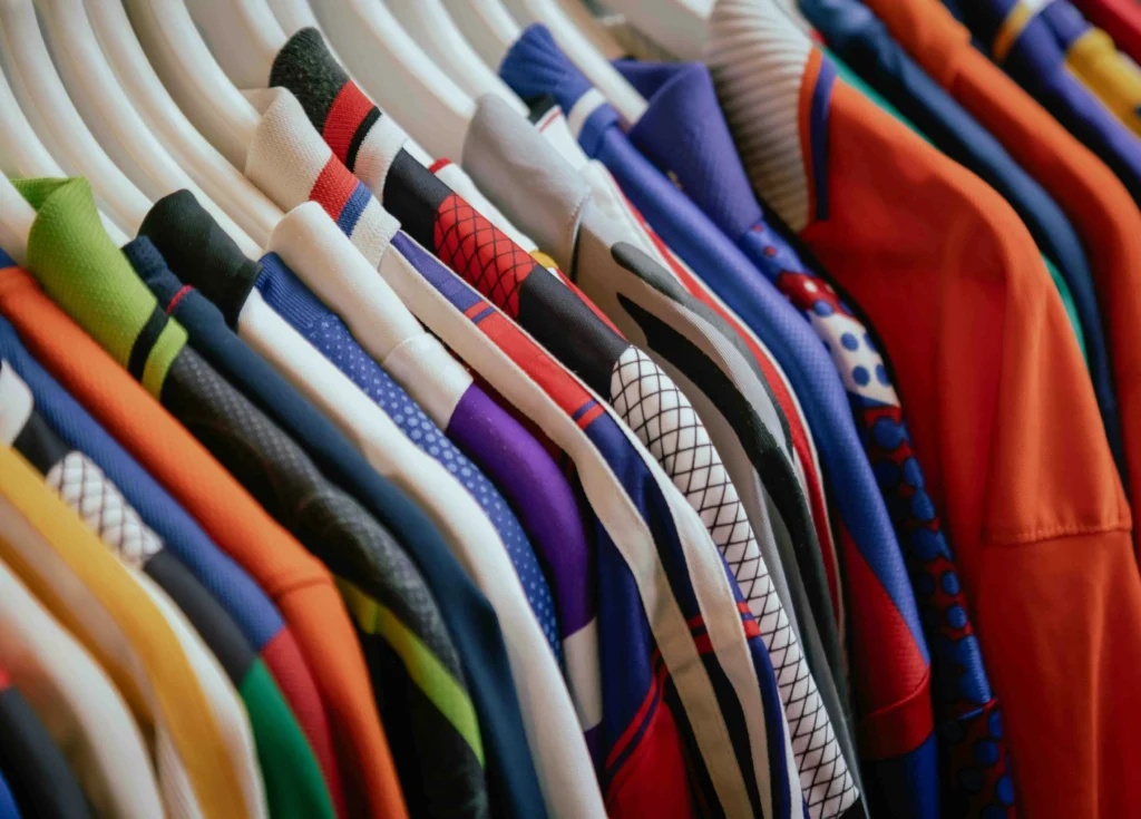 Custom sublimated sports team jerseys and athletic uniforms organized by color