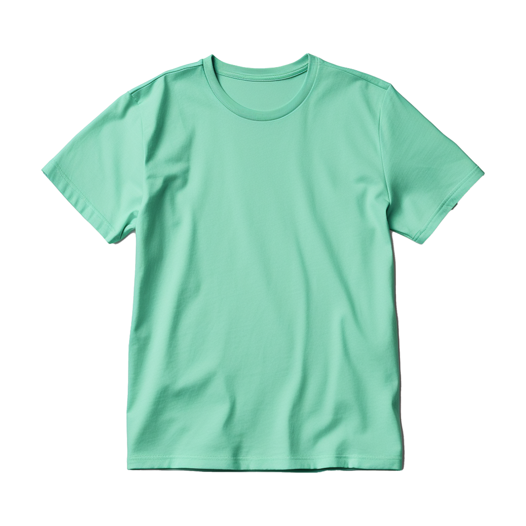 plain light mint green crewneck t shirt for custom streetwear apparel and activewear manufacturing