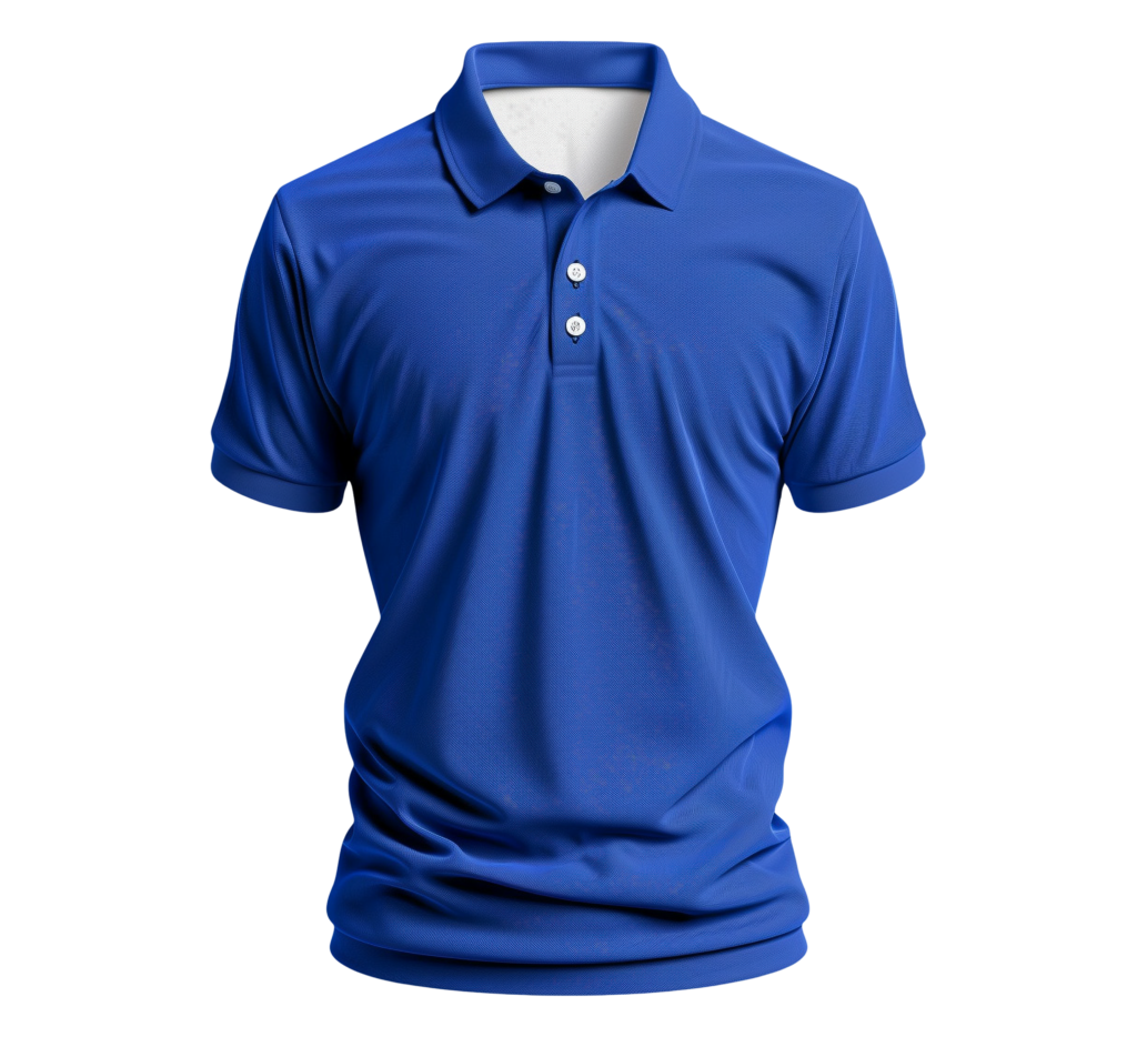 custom blue sublimated polo shirt for athletic sportswear and teamwear wholesale