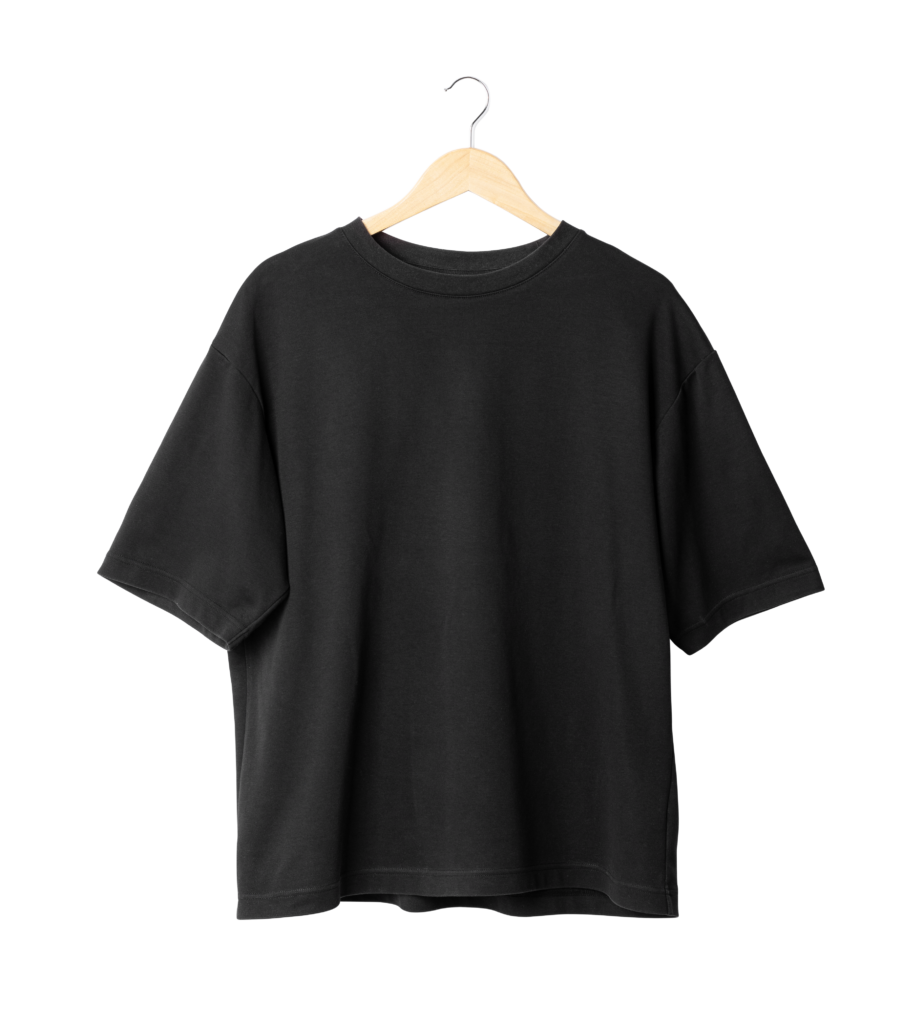 custom oversized black casual t shirt for private label streetwear and activewear wholesale
