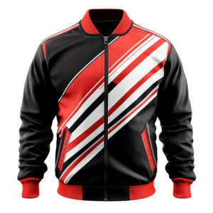 custom red and black formula car racing jacket for wholesale motor sports apparel manufacturing