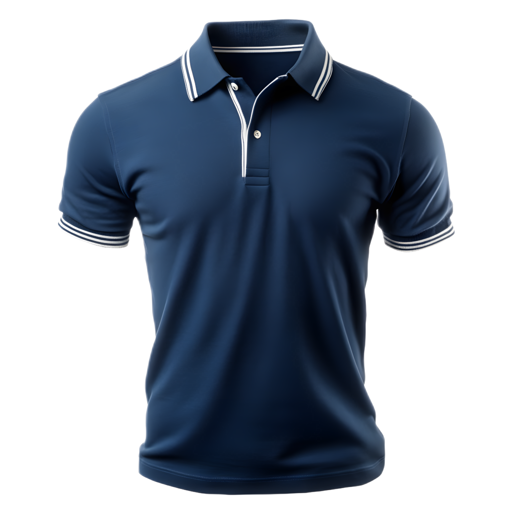 custom navy blue athletic polo shirt for wholesale leisurewear and sportswear manufacturing