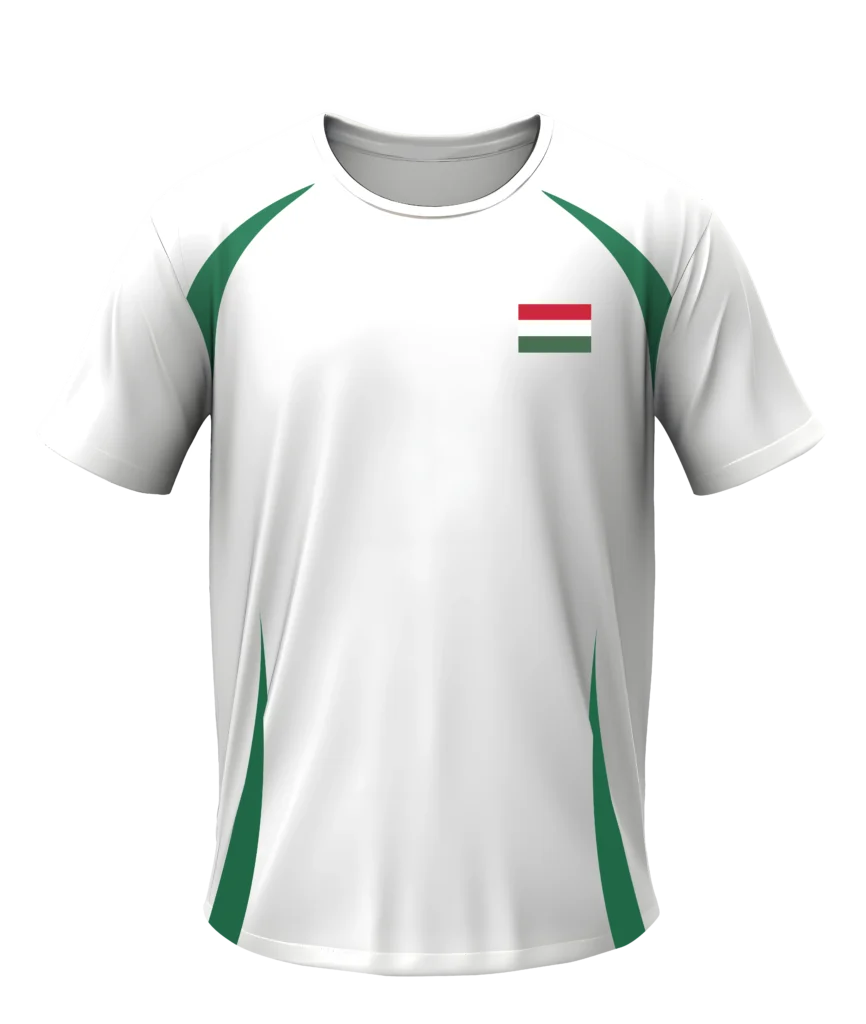 custom white and green hungary soccer football jersey for athletic sportswear and teamwear wholesale