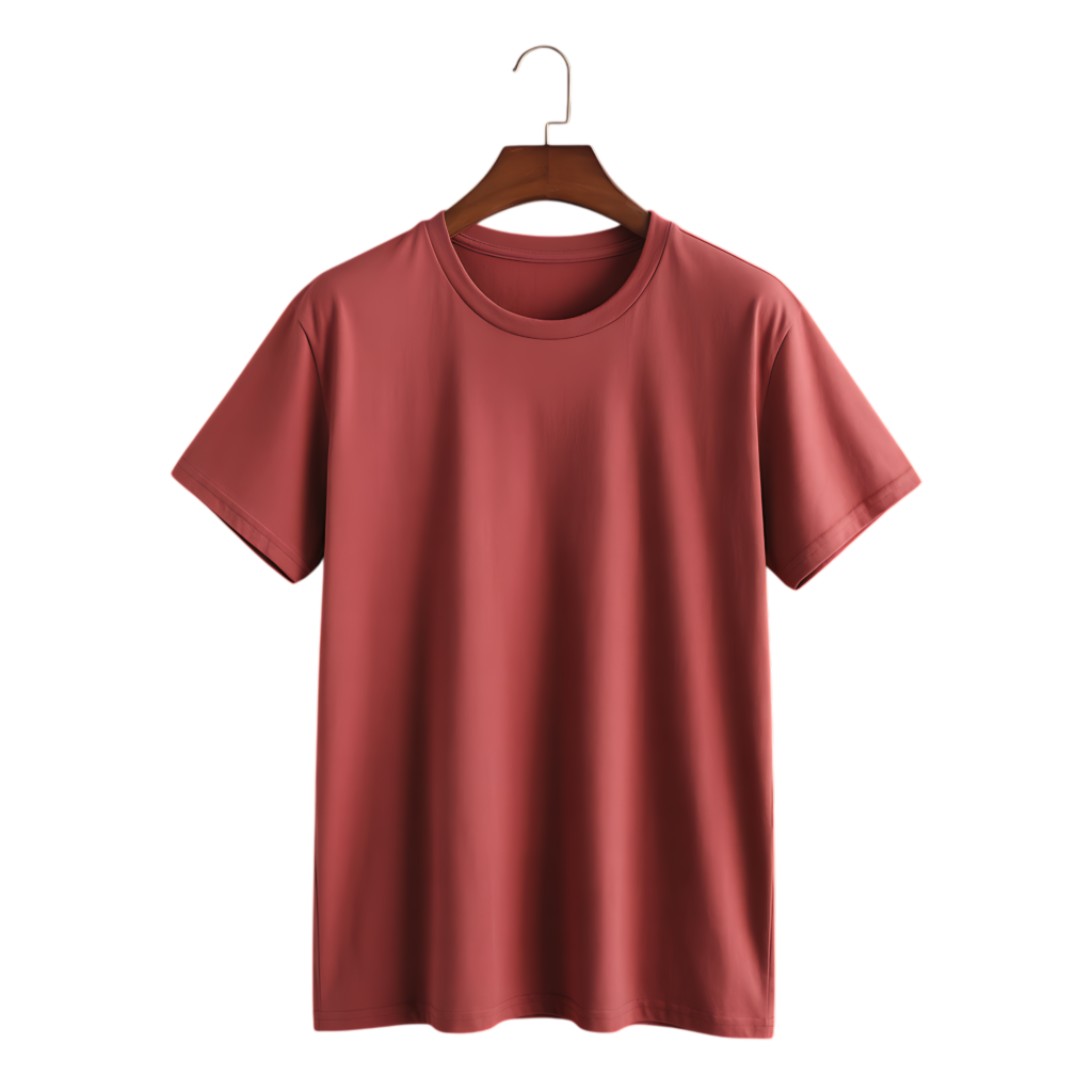 plain red crewneck sports t shirt for custom gym workout wear manufacturing
