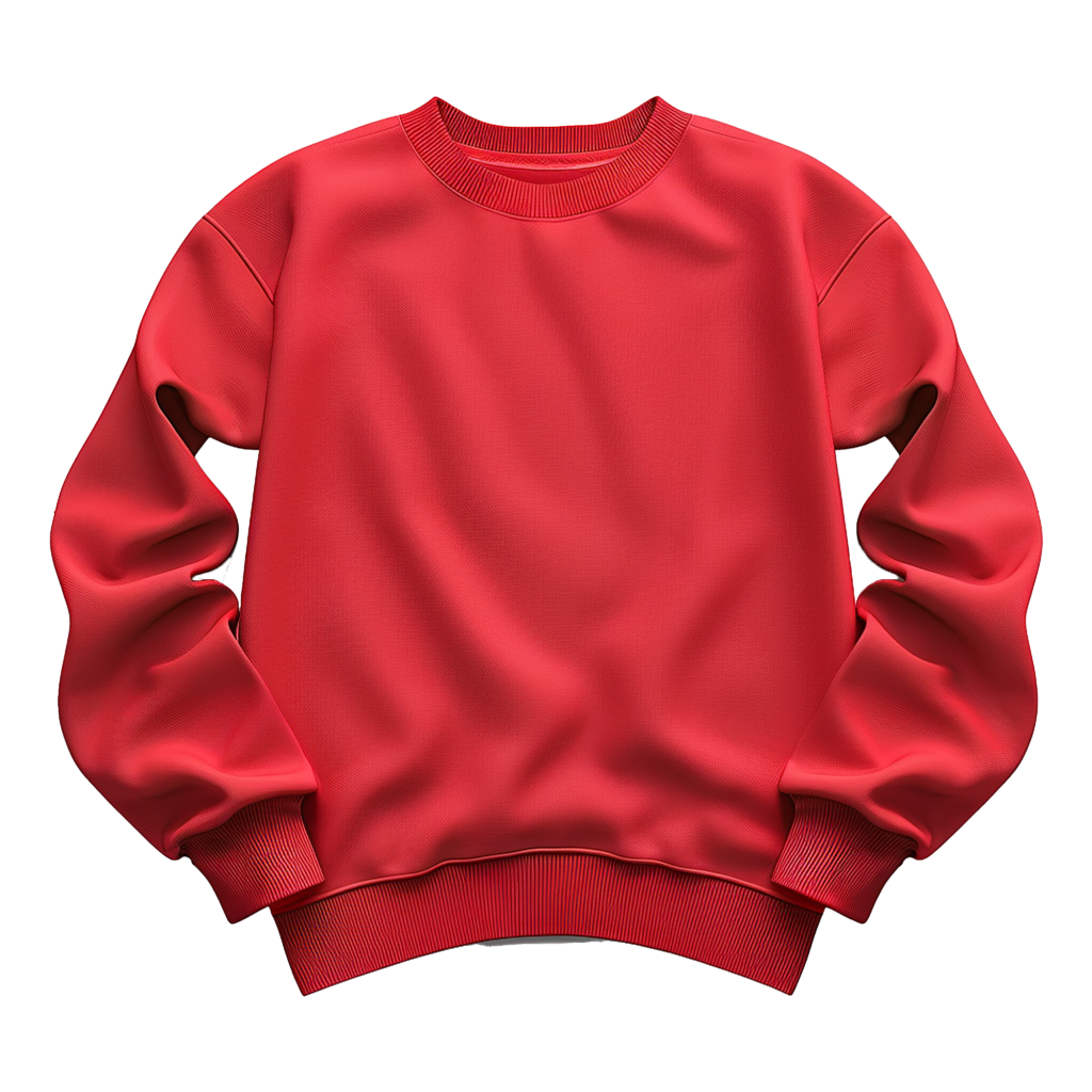 custom red fleece pullover sweatshirt for athletic sportswear and leisurewear manufacturing