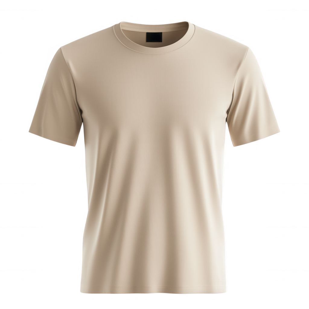 custom beige minimalist leisurewear t shirt for wholesale streetwear brand production