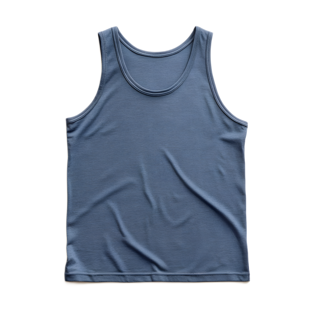 custom blue moisture wicking athletic tank top for gym workout wear wholesale